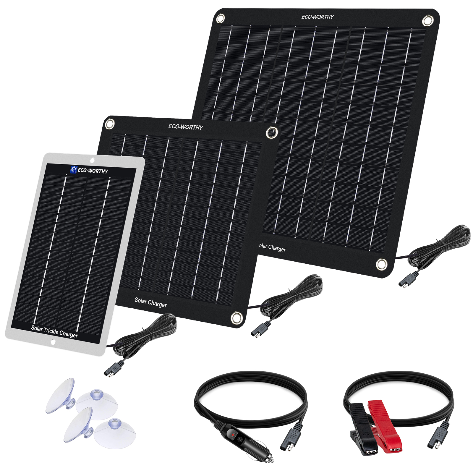 Solar Trickle Charger for 12V Batteries in Car & Boat